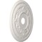 Ekena Millwork Baltimore PVC Medallion (Canopies up to 7 3/4"), 22"OD x 3 1/2"ID x 1"P, Satin Blossom White CMP22BAGBW - alternate 2